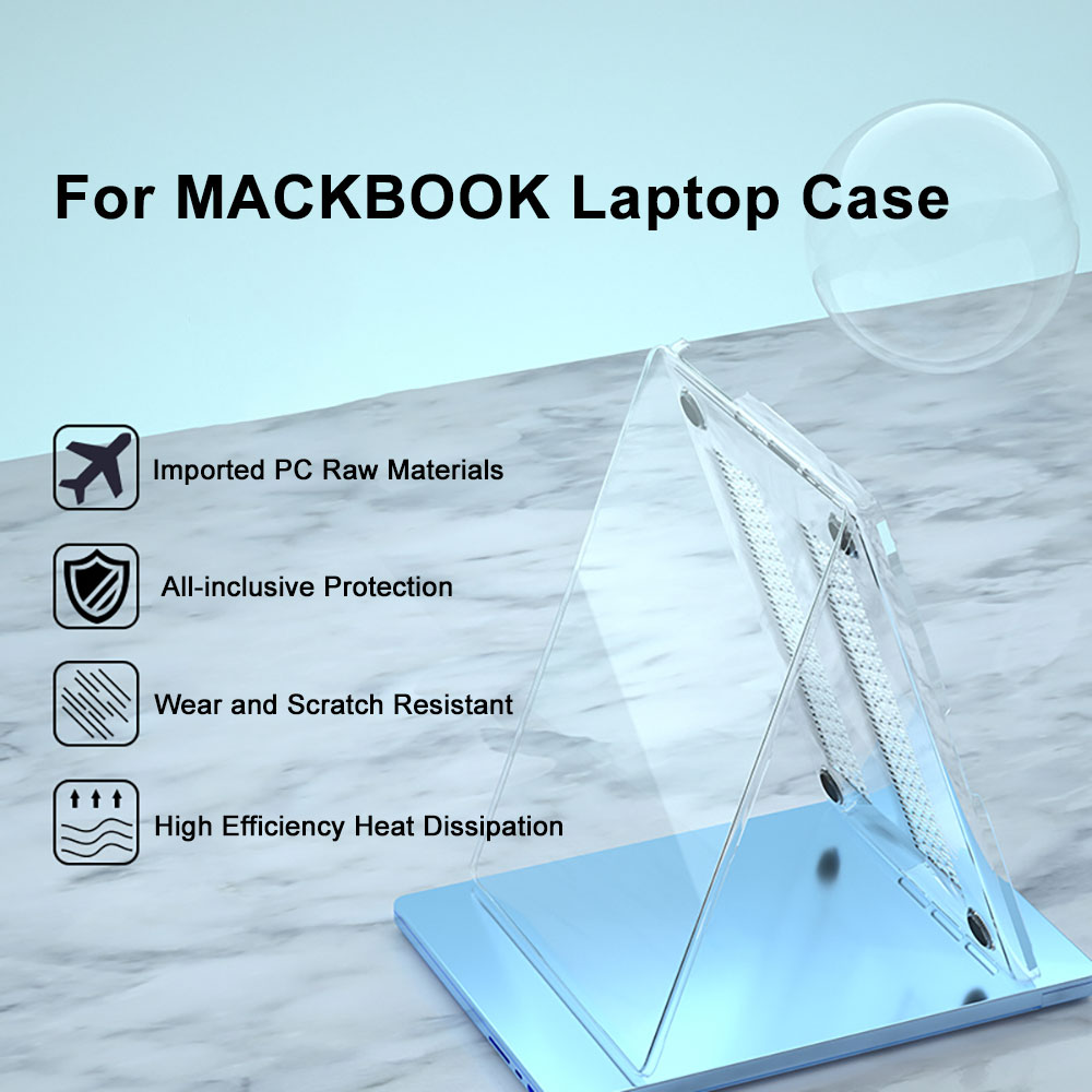 High Clear Transparent Pc Laptop Case Cover with Different Color Accept CustomizeLogo for Macbook Air 15 Pro 14