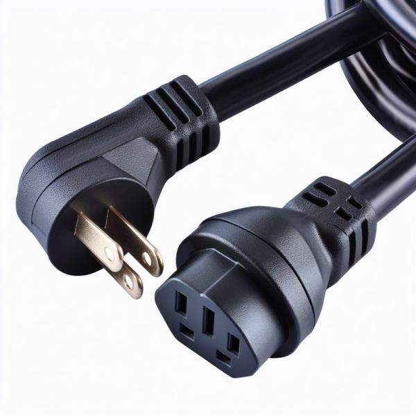 IEC5 Female End 3prong AC Electric Power Cord 14AWG NEMA 5-15P Plug To IEC 320 C5 Socket