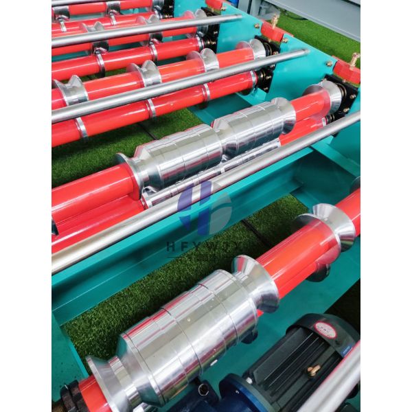 1040 Type 13 Row Molding Trapezoidal Roof Sheet Machine With 300H Steel Frame