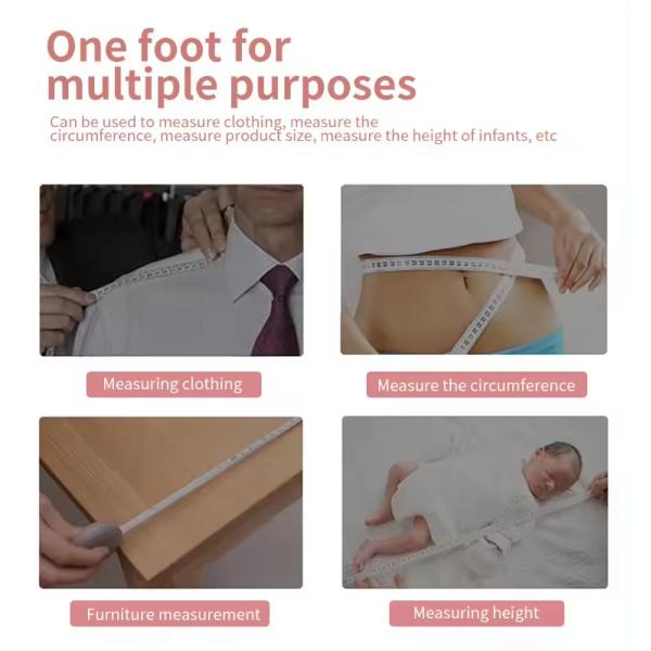 150 см/60 дюймовая лента для измерения тела Автоматическая телескопическая лента для измерения линейки Фильм для измерения тела Метрический сантиметр Мягкая лента