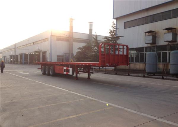 3 Axles Steel Flatbed Semi Trailer Mechanical Suspension Leaf Spring 13mmx90mm