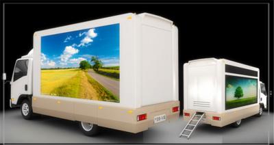 Full Color Mobile LED Truck Advertising , Truck Mounted LED Screen With Multi Media Control