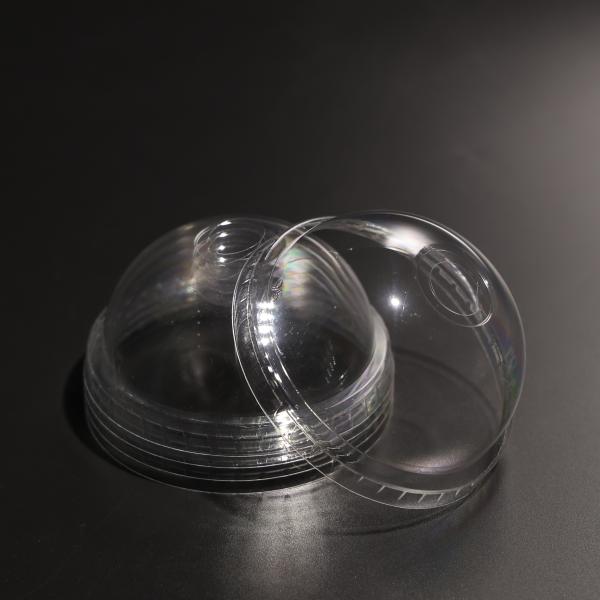 95mm Disposable PET Plastic Cup Lids Dome Lid For Iced Coffee Cup
