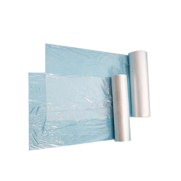 La comida comercial polivinílica plana empaqueta tamaño por encargo de la película clara de tragante abierto