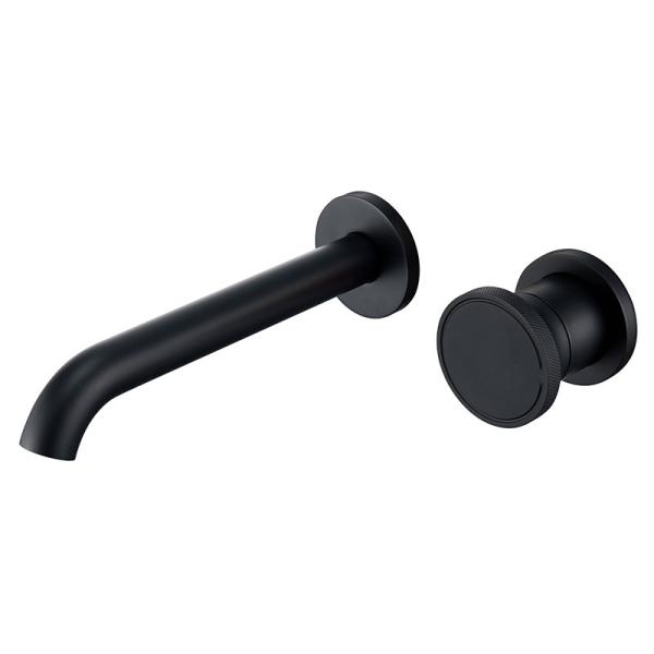 Embedded Wall Basin Brushed Aluminum Faucets Contemporary Kitchen Taps Copper