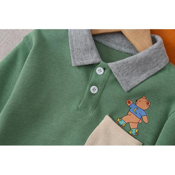 Children'S Outfit Sets Children Long-Sleeved Sets Polo Collar Top Sets