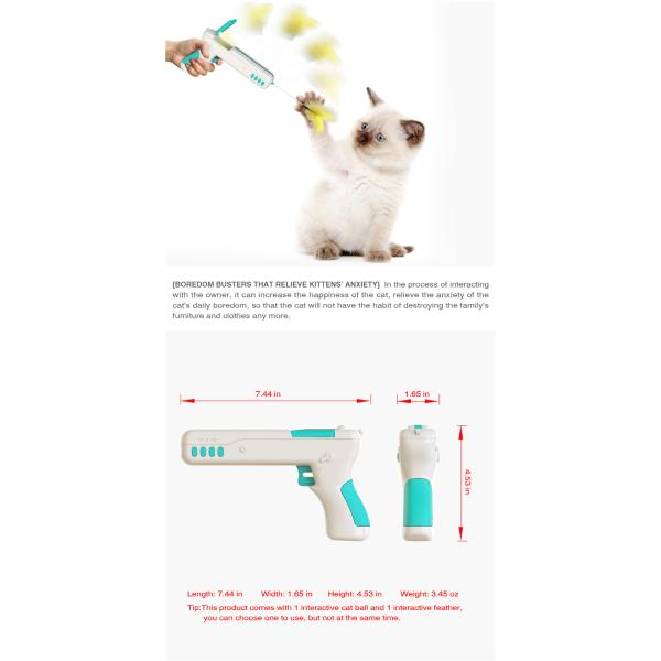 2021 New Products Custom Interactive Cat Toy Self-bouncing Feather Cat Tease Pet Toy