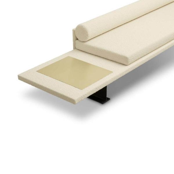 Light Luxury Metal Fabric Sofa Stool Shoe Change Bedside Cloakroom Bench ODM