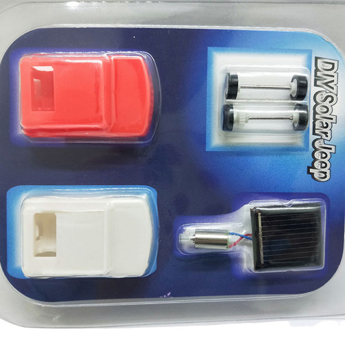 Diy solar Jeep Juguetes de coches Arte Artesanías Regalos Juguetes de coches pequeños con energía solar para niños