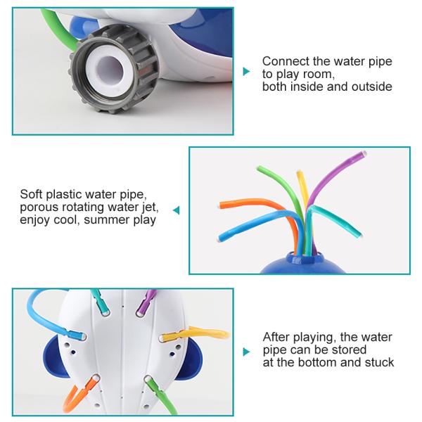 на открытом воздухе вращая сертификат кита EN71 мультфильма игрушек спринклера воды ABS пластиковый
