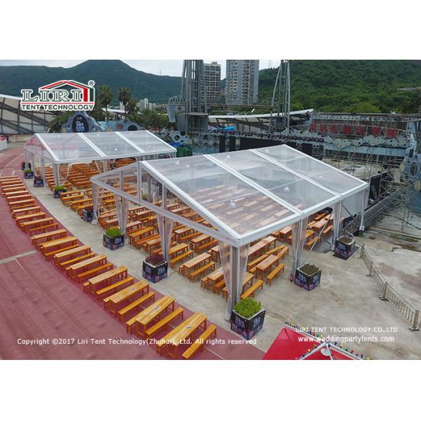 15x15m Transparent Event Tents , Clear Roof Tents for 300~500 People Outdoor Events