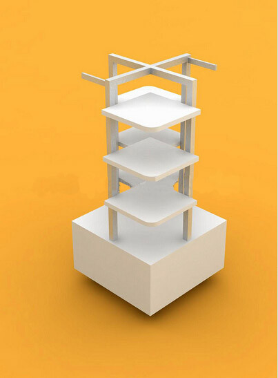 Wooden Display Stand For Promotion of Shoes Handbag