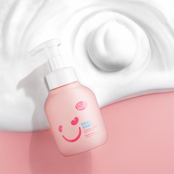 Garrafa facial de formação de espuma 300ML do limpador do revestimento plástico do toque macio para crianças