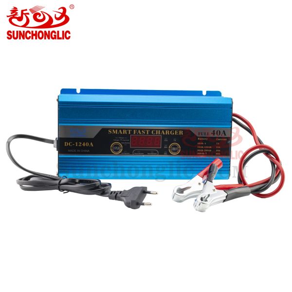 12V 40A Three-Phase Battery Charger for AGM/GEL Batteries with LED Display and Engine Start Function