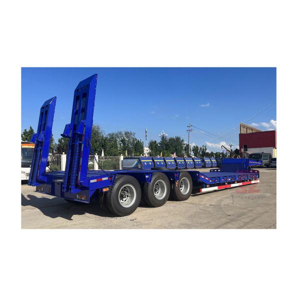 New 3-Axis Enhanced Mechanical Ladder JOST Brand Landing Gear Low Bed Semi-Trailer, Good Quality