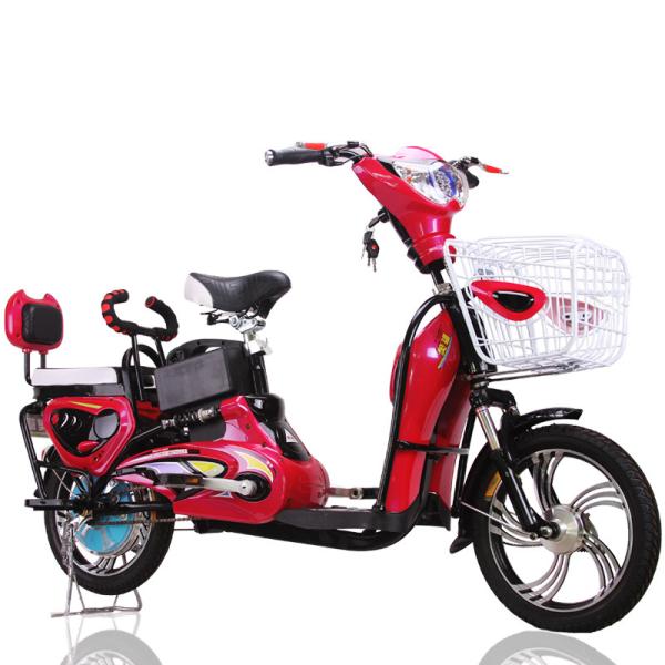 16 Red 350W Adult Electric Bike Electric Powered Bicycle 35Km-45Km Distance Range