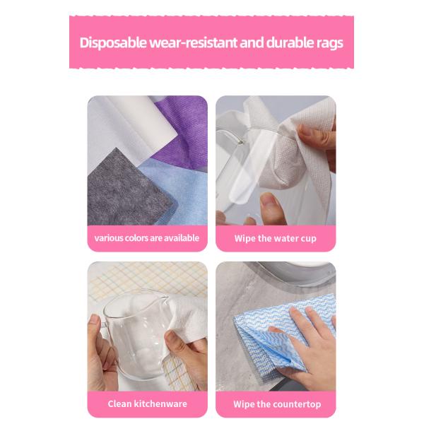 Black Purple Reusable Kitchen Paper Towels Soft Kitchen Tissue Paper