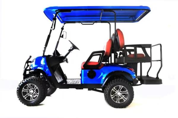 Carrinhos de golfe elétricos com peso 570kg Tamanho do pneu 12 polegadas ou 14 polegadas 15 Tempo de carregamento 6-8 horas cor personalizada