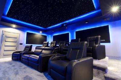 110V - 220V Fiber Optic Star Ceiling Panels RGB Light Color For Home Cinema