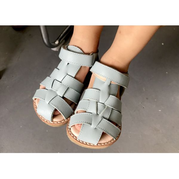 Soft Kids Shoes Girls Leather Sandals Closed Toe Summer Shoes Size EU 21-30