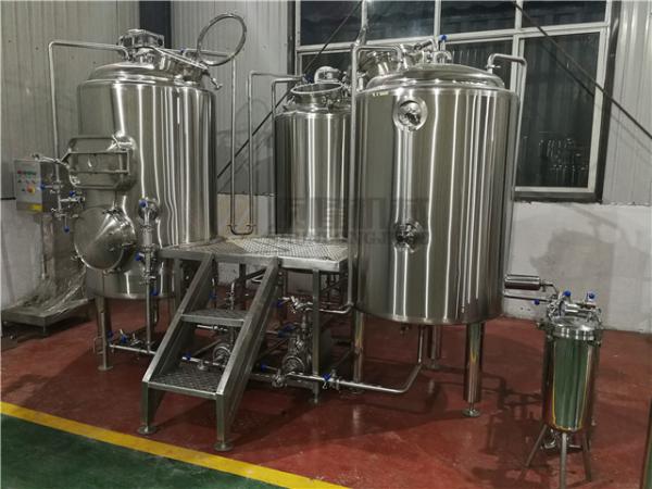 Customized 500 Litre Beer Brewing Equipment With Three Vessles Brewhouse