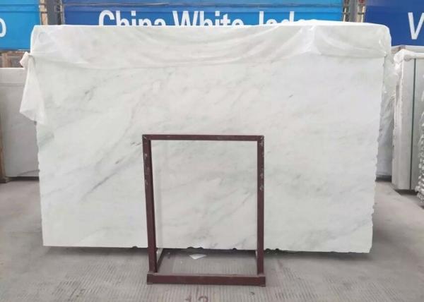 Beveled Edge Marble White Floor Tiles , 15 - 30mm Thickness Polished Marble Tile