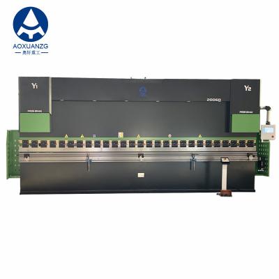 Heavy Duty 200T Hydraulic Press Brake 6000MM CNC Bending Machine With TP10S Servo Control