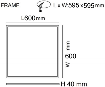 les lumières de cadre de 600*600mm LED, la puissance 36W/42W/48W, peuvent surface enfoncée/suspendre monté