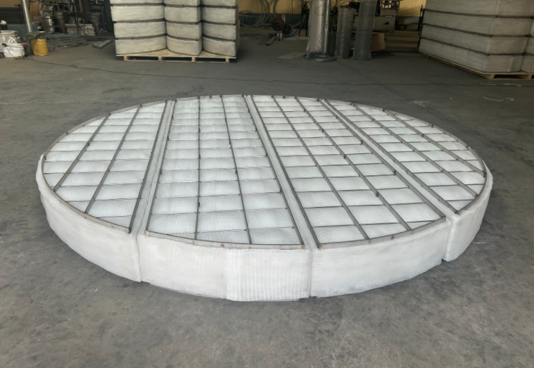 Polypropylene Wire Mesh Demister Pad SS304 Frame for SO2 Wet Scrubber