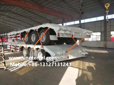 3 Axles Low Bed Semi Trailer With Mechanical Suspension