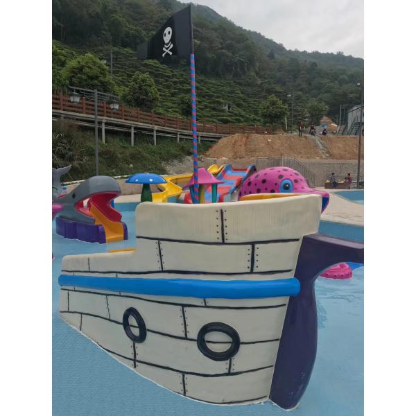 Водные горки корабля игровой площадки TUV для курорта задворк
