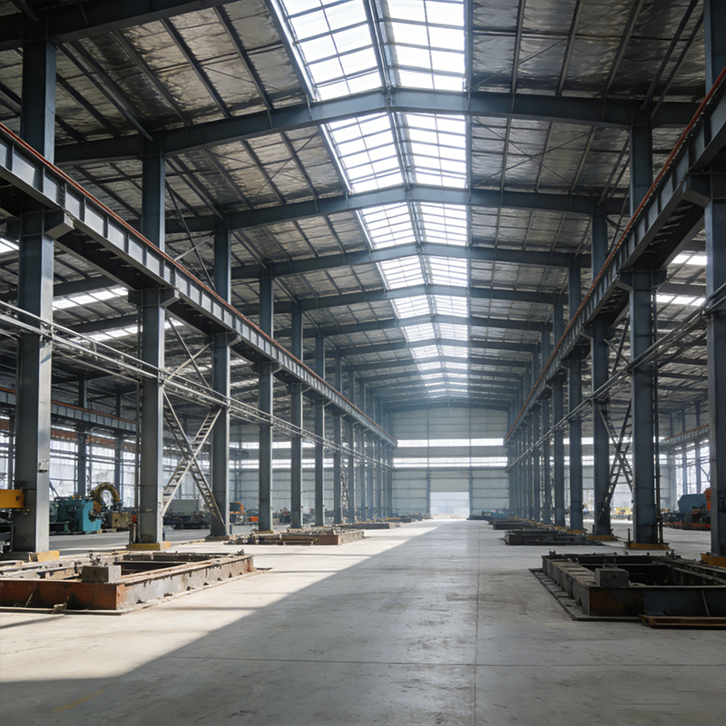 Prefabricated Commercial Steel Frame Building Wind Resistant For Warehouses