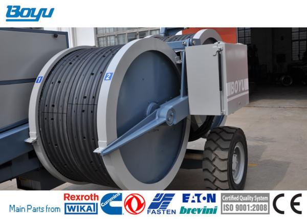 Diesel Engine 77kw 103hp Overhead Line Stringing Equipment 8tons for twin bundled conductos