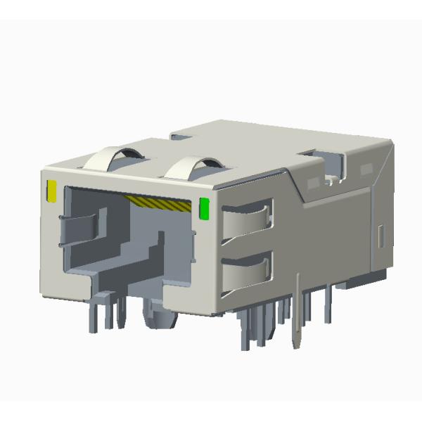 RJ45 Modular Jack 10G , Shielded RJ45 Modular Jack Connector,with LEDs,