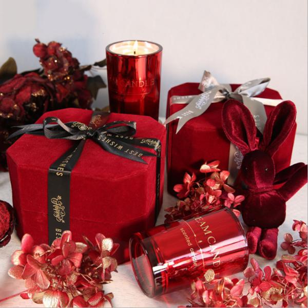 Luxury Wedding Scented Candle Glass Candle With Metal Lid