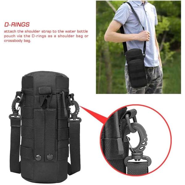 Tactical Molle Water Pouch, Tactical Bottle Holder ornaments Water Bottle Bag Hydration Carrier H20 Pouch Kettle Pouch