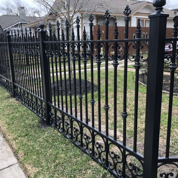Safe And Stable Wrought Iron Fence Residence Decorative