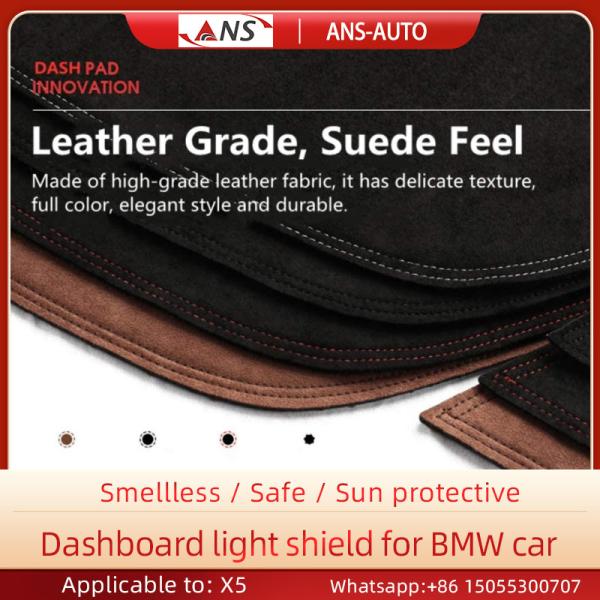 Heat Insulated Car Dashboard Anti Glare Mat ISO9001 Bmw X5 Dashboard Cover