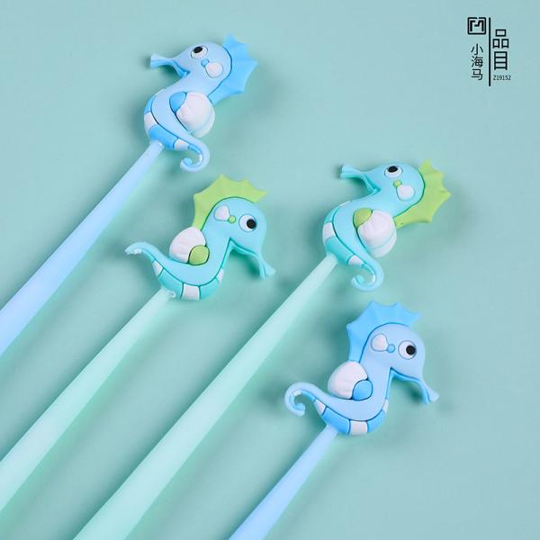 Cute dibujos animados Blue Gel Tinta Plumas dibujos animados Animal de escritura Plumas 0.5 mm estilos variados Plumas Papelería para la escuela Oficina Casa Estudiante Niños Regalo de cumpleaños