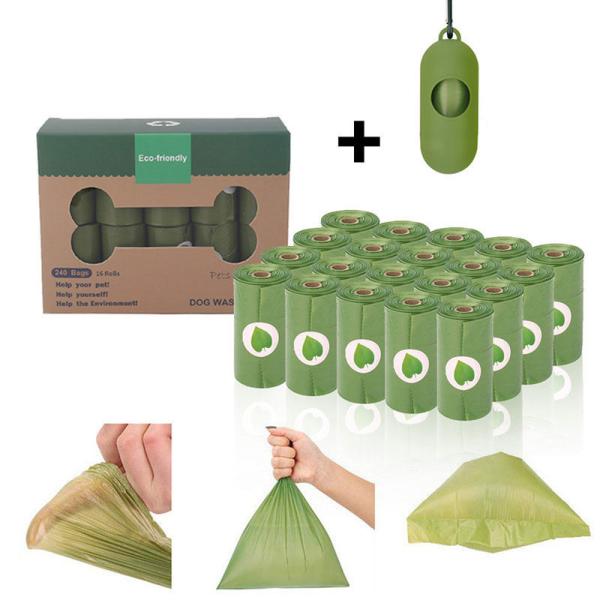 Distribuidor de basura biodegradable para el exterior Casa caja limpia Bolsas de basura para mascotas Bolsas de caca
