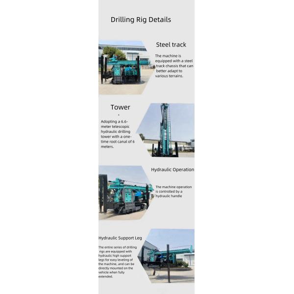 350m 380m Dual-Power Hydraulic Drilling Rig Water and Air Dual-Use New Drilling Rig