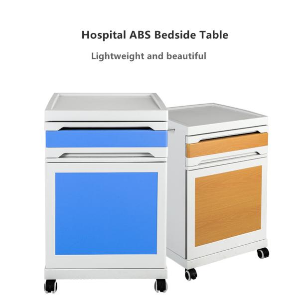 Multifunctional Adjustable Medical Bedside Table Hospital Durable Steel Lockers
