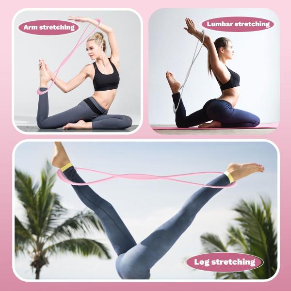 Silicone Figure 8 Gym Exercise Rubber Rope Exercise Equipment For Physical Therapy Yoga
