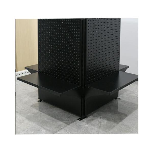 Supermarket Rack Custom Made Pegboard Shelf with 4 Rotating Sides and Movable Panels