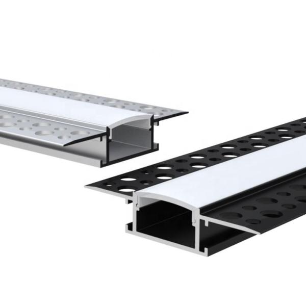 Emplastre o canal de alumínio do diodo emissor de luz do preto do teto, material da liga 6063 do perfil da gipsita