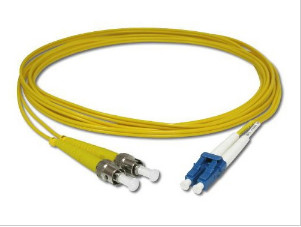 Duplex ST to LC Fiber Optic Patch Cord 9 / 125 μm Singlemode for Telecommunication