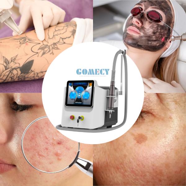 Multi Wavelength 532nm 755nm 1064nm 1320nm Pico Laser Machine Q Switched Nd YAG Laser Tattoo Removal Device Epidermal Dermal Pigment Freckle Removal Skin Whitening Beauty Platform