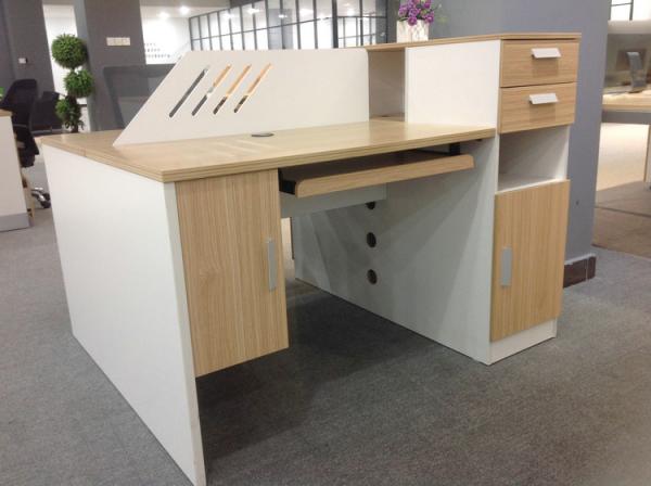 2 Person Staff Modern Office Cubicles , Office Workstation Desk Rectangular Shape