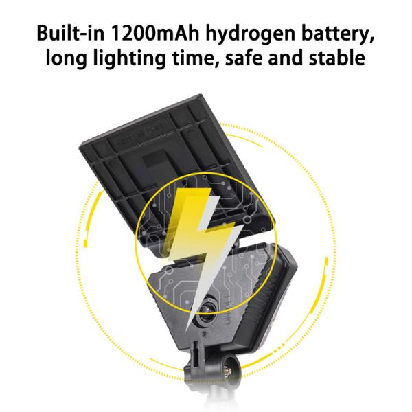 16LED Solar Lawn Light 12W Super Bright Beads Double Angle Adjustable With Removable Rod