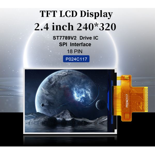 Polcd 18 Pin 2.4 Spi Tft Lcd Display ST7789V2 Tft Touch Screen Display